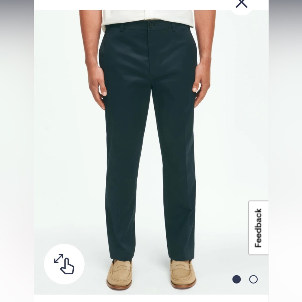 Brooks Brothers Navy wrinkle resistant adventure chino Trousers. Sz 37x30 NWT